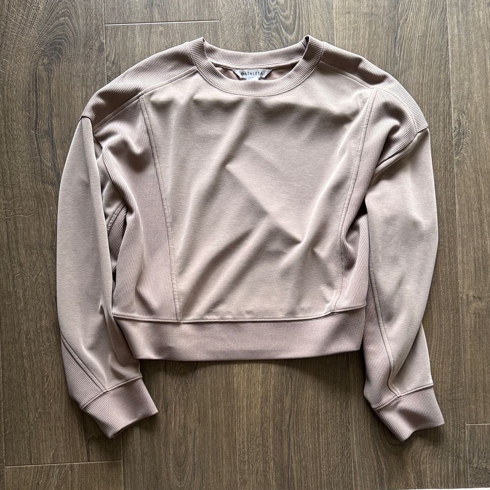 Athleta Seasoft Rib Crewneck Sweatshirt